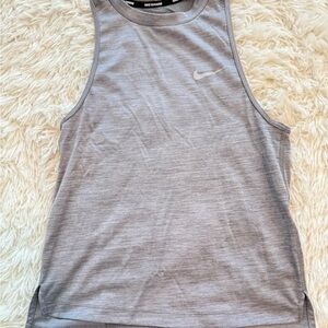 Nike Women's Dri Fit Razor Back Heather Gray Tank Top